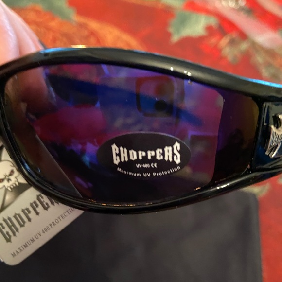 Choppers Blue Lenses Men’s Sunglasses - Picture 2 of 4